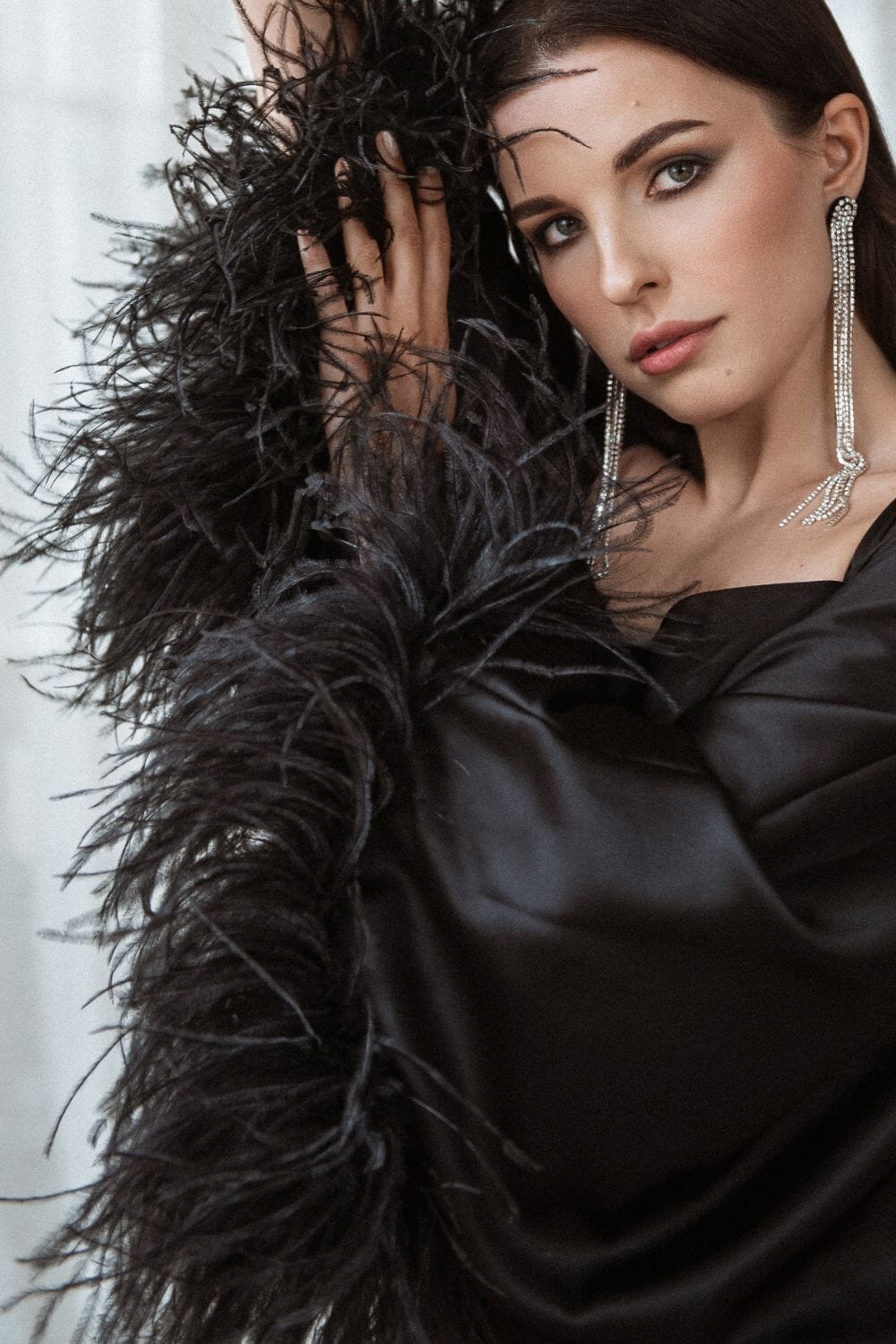  Black Silk Thalassic Robe Amoralle