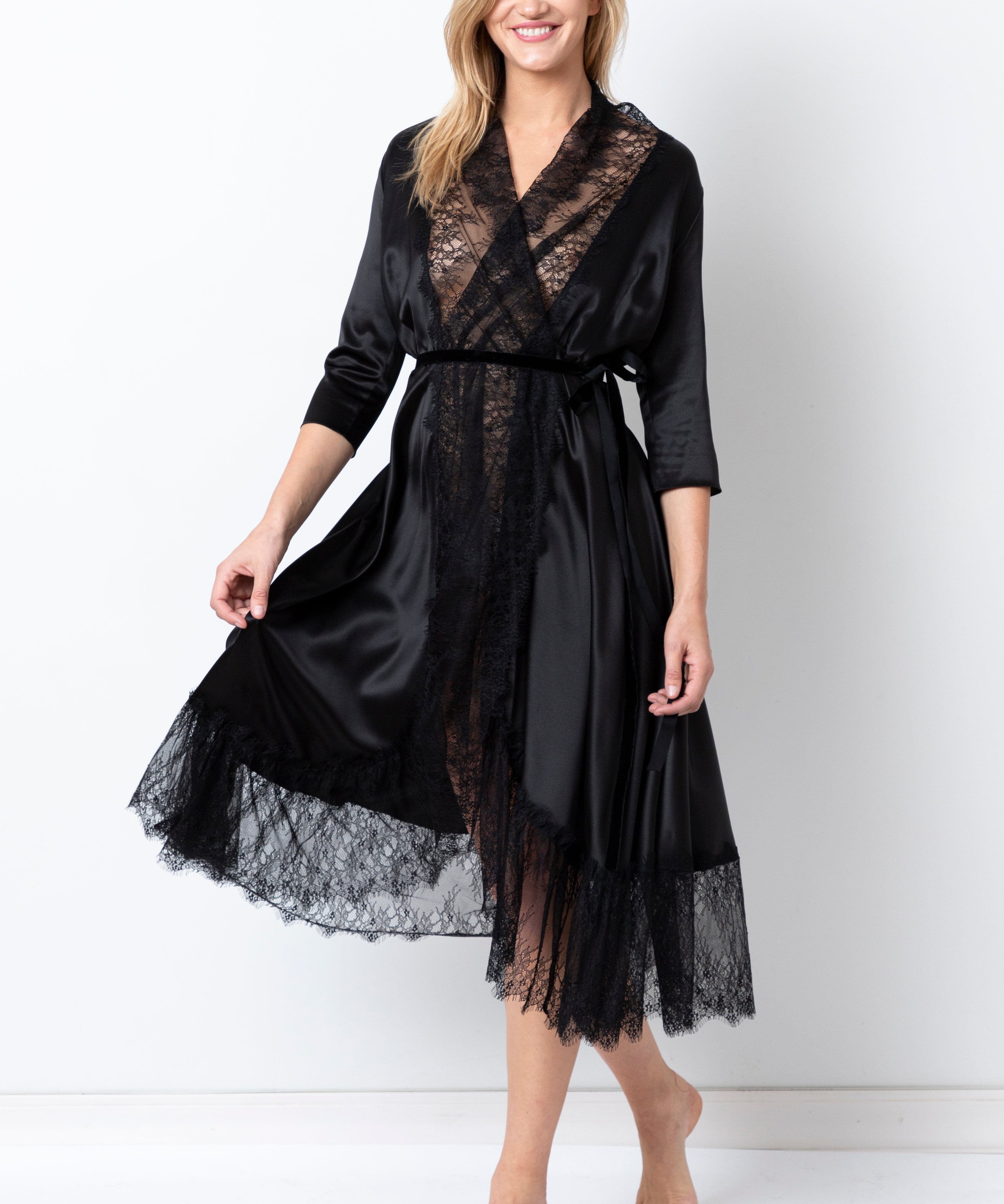  Light Satin Robe Product Amoralle