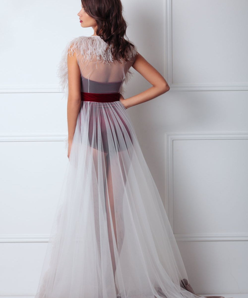  Luxury Feather Gown Product Amoralle