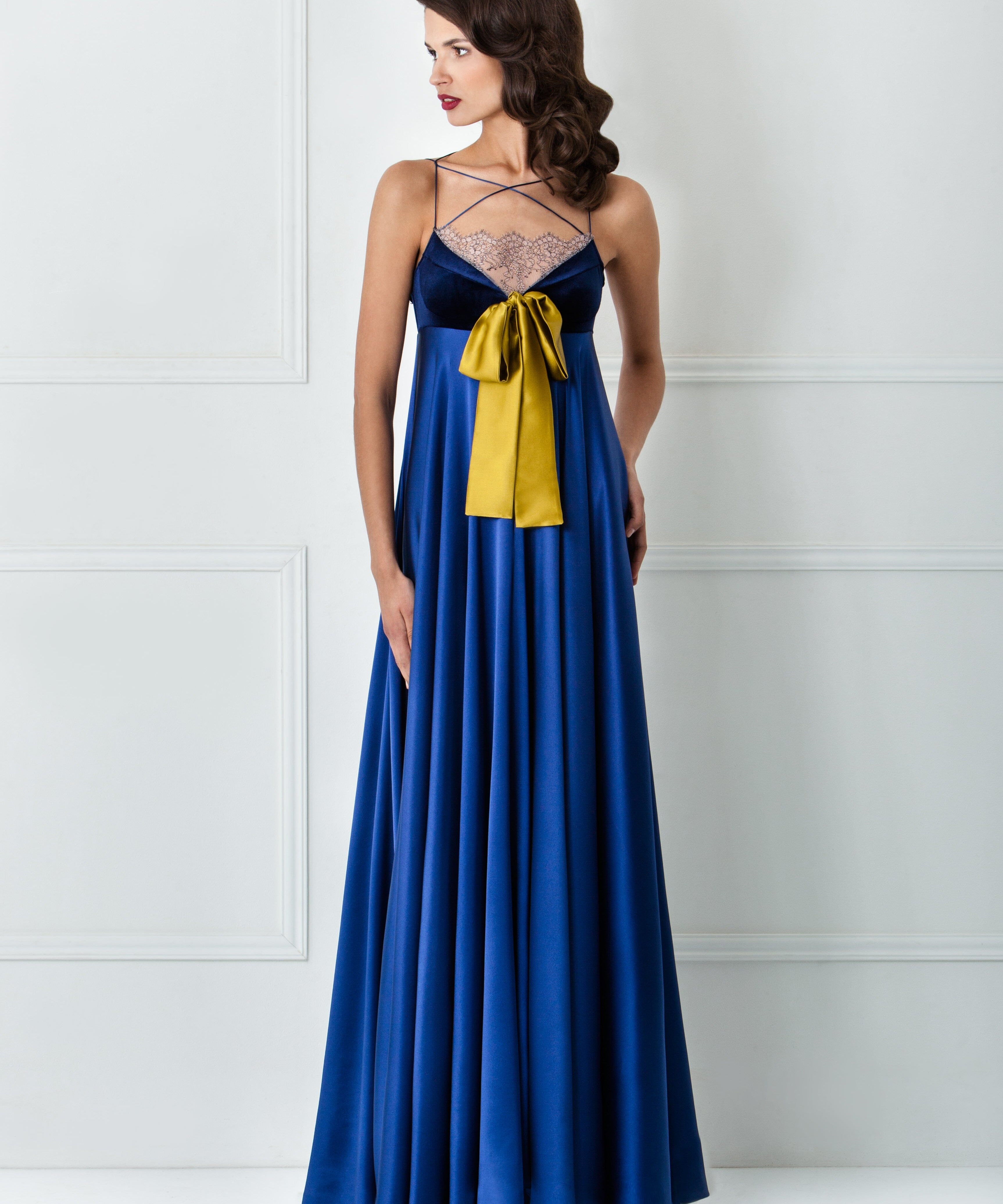  Sapphire Silk Maxi Slip Product Amoralle