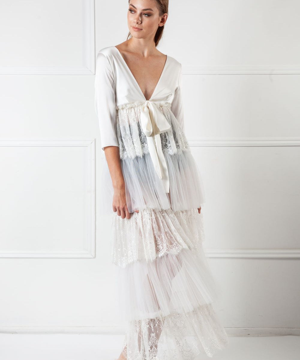  Shadow Bloom Robe Ivory Amoralle