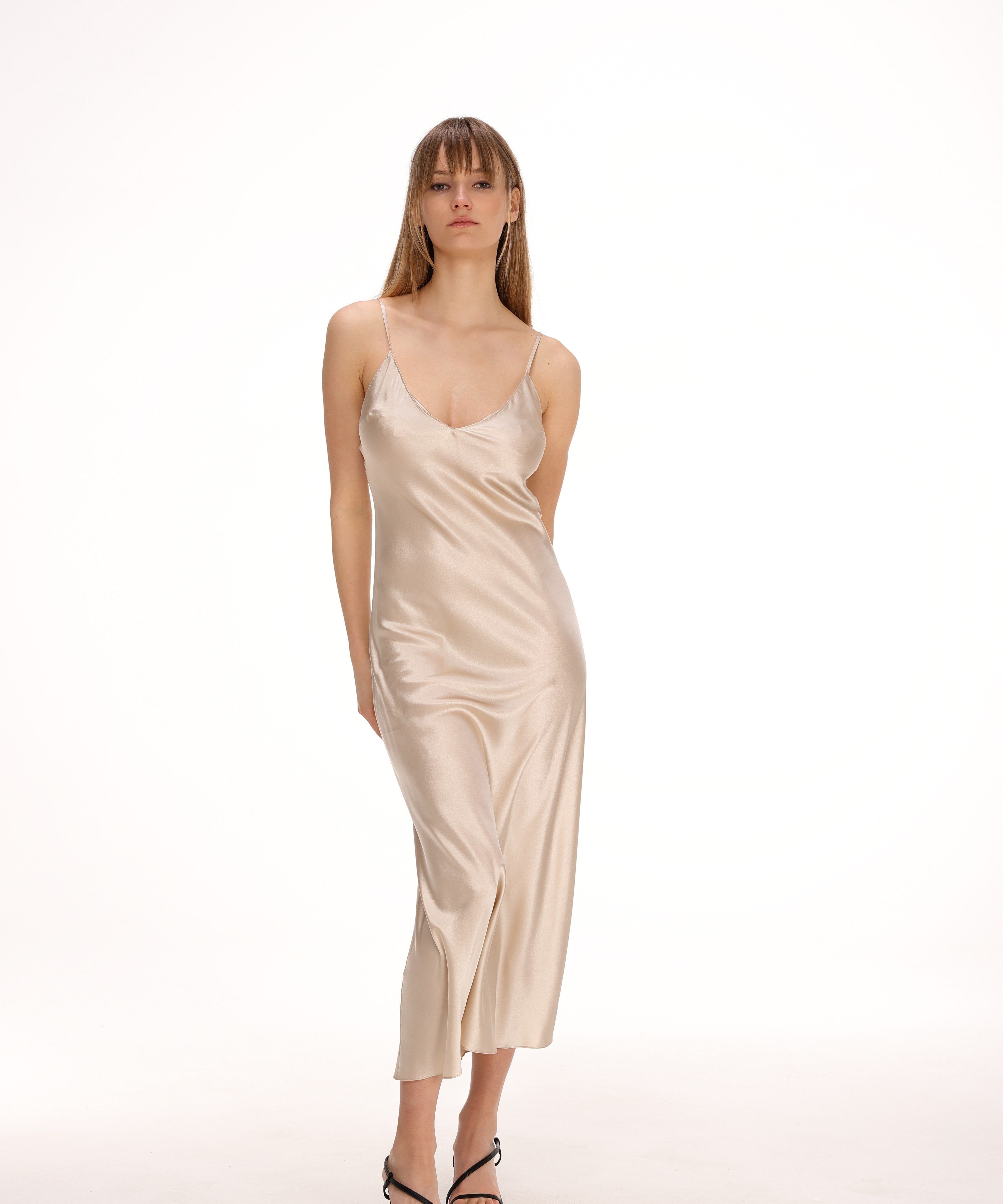  Silk Midi Slip Product Amoralle
