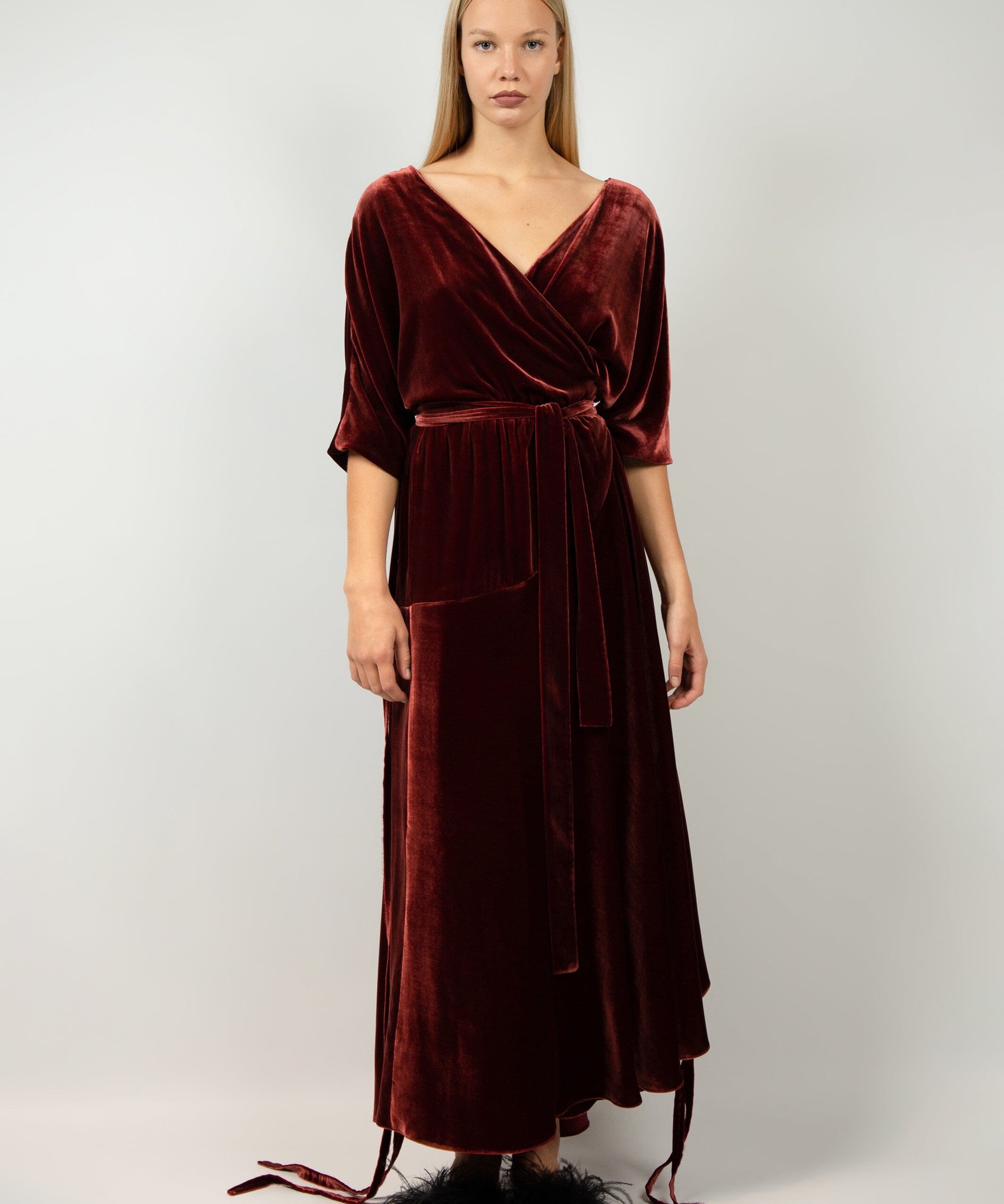  Tenderness Dress Bordeaux Product Amoralle