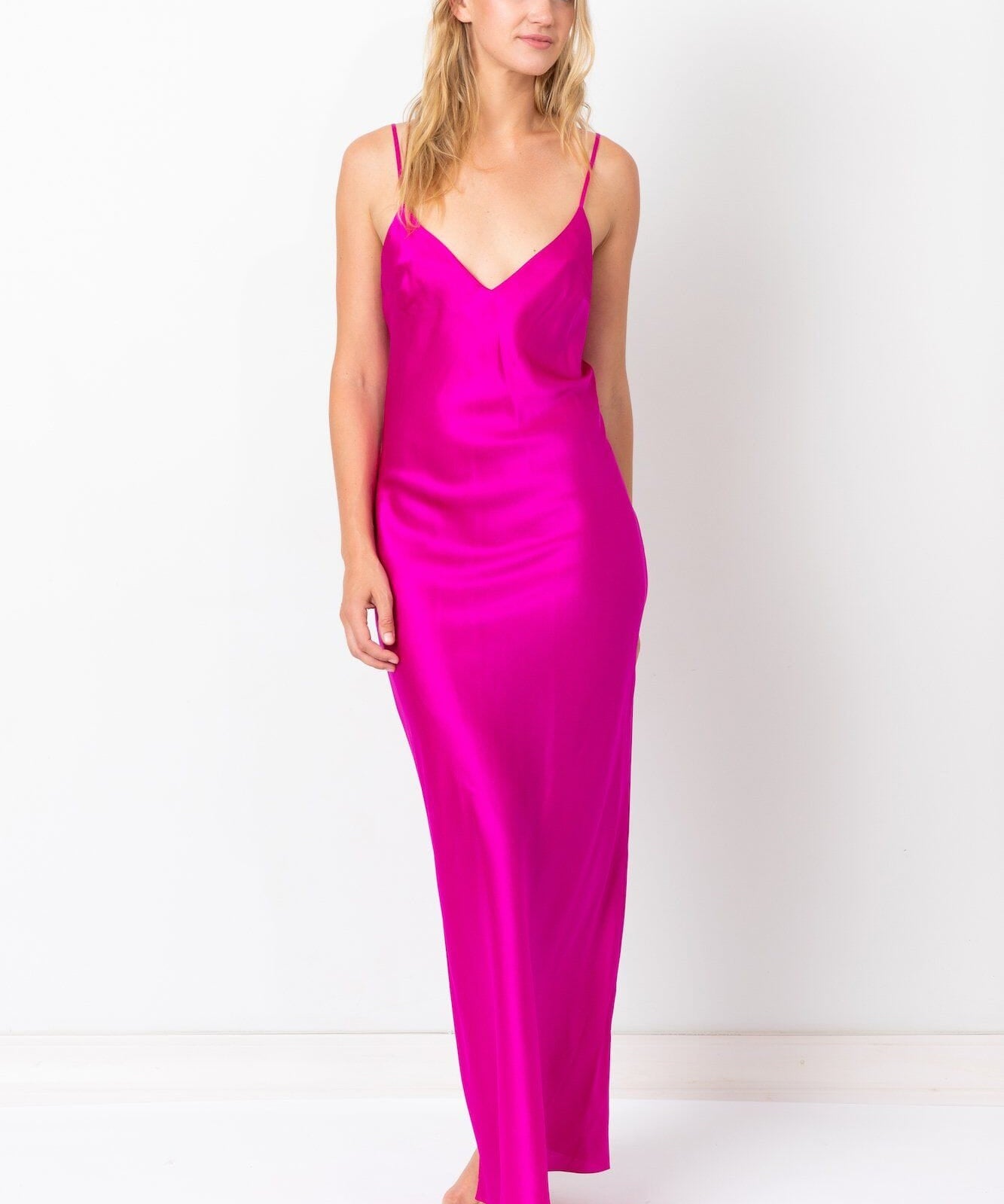  Sweet Music Silk Slip Fuchsia Product Amoralle